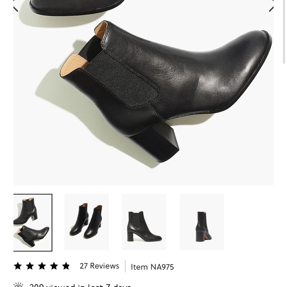 The Laura Chelsea Boot in Leather 6.5 Madewell - Picture 2 of 6